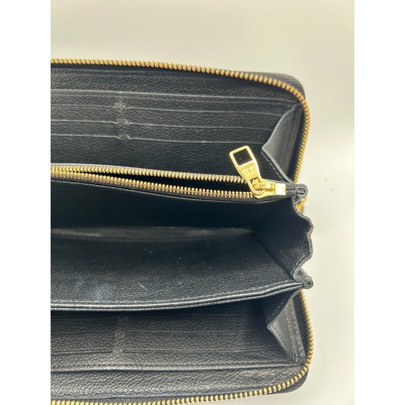 Louis Vuitton Monogram Empreinte Leather Zip Around Wallet Black #354 - Picture 10 of 13